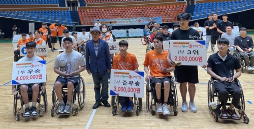 [기사] 춘천타이거즈 휠체어농구단, 제주지사배 전국휠체어농구대회 3연패